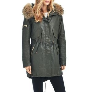 SAM. New York - Hudson Parka with Genuine Fur Hood in Green